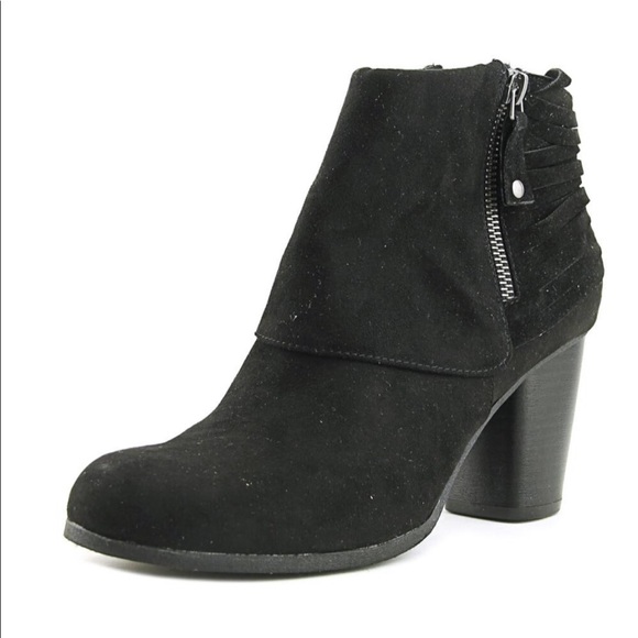 Madden Girl Destroy Black Heeled Booties Size 6 - Picture 1 of 10